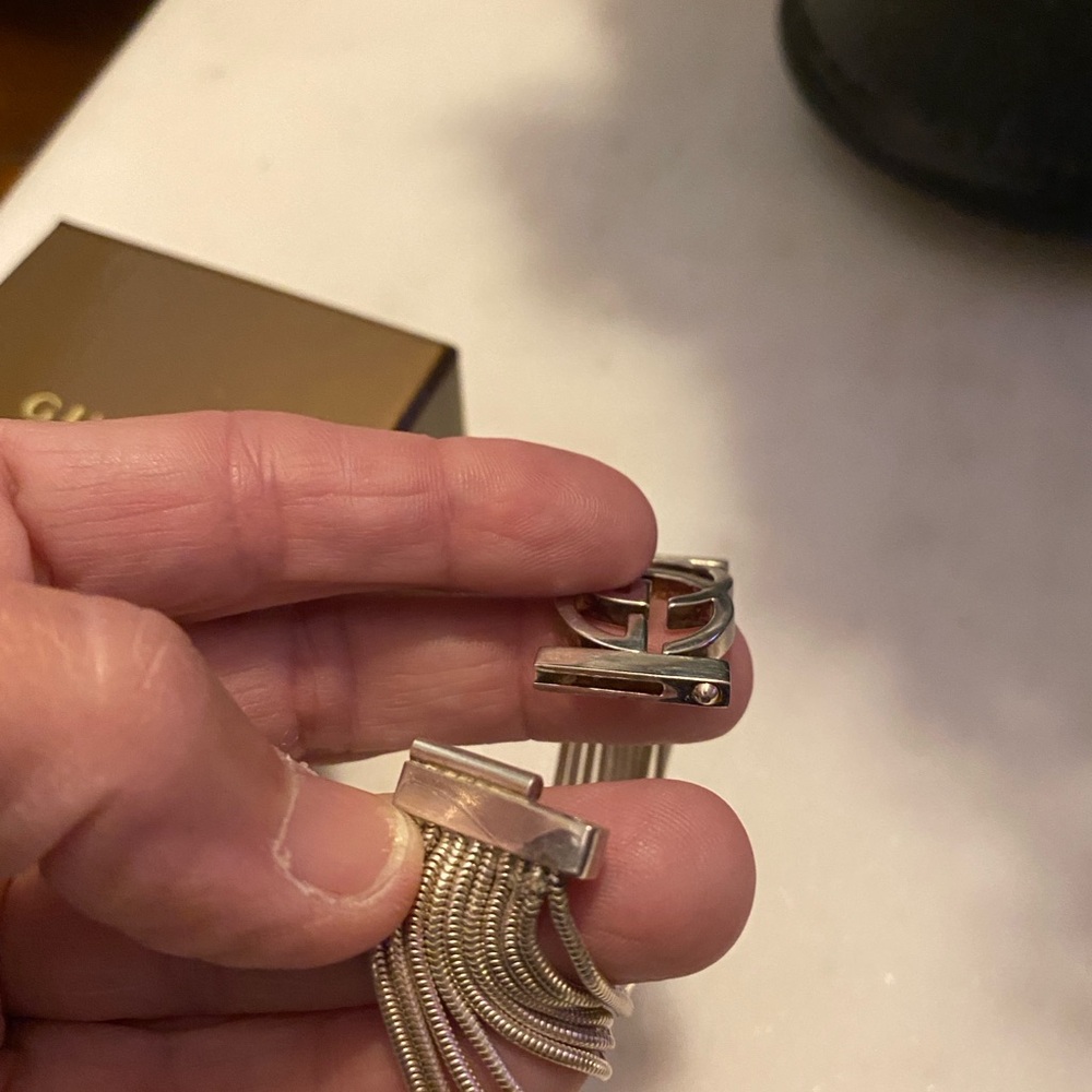 Authentic 925 Gucci Silver Multi-Strand Bracelet - image 6